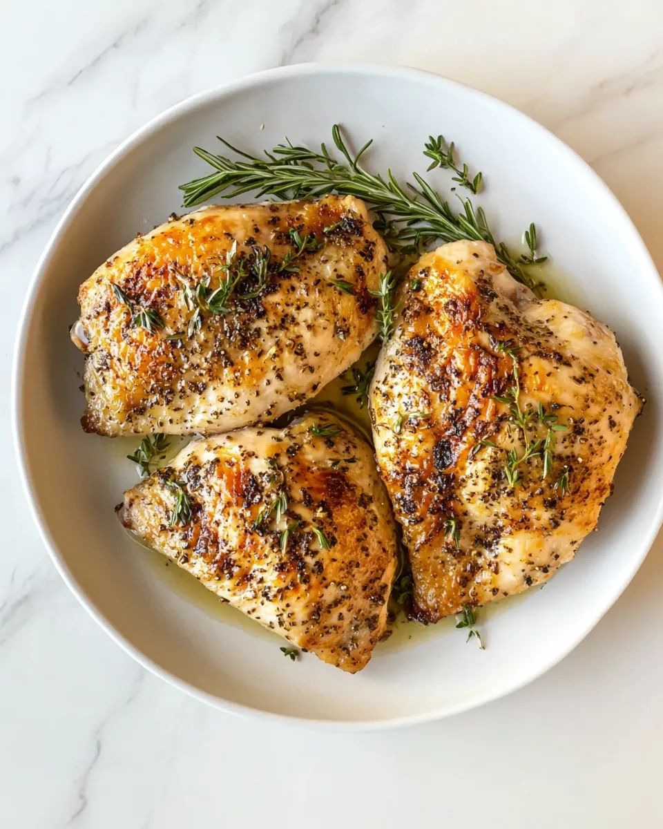 Delicious Pan Seared Chicken plate image