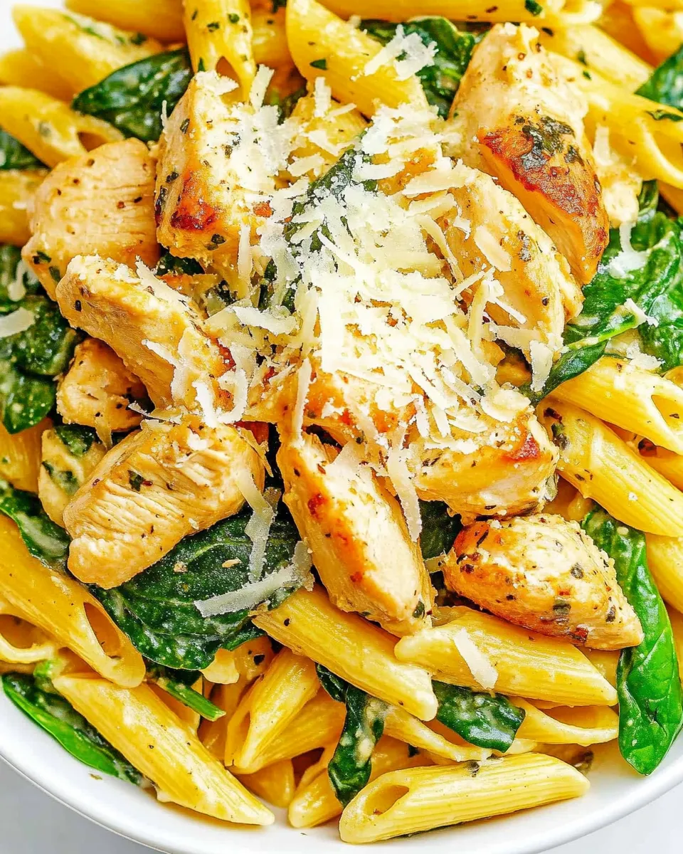 Easy Parmesan Chicken and Spinach Pasta recipe photo