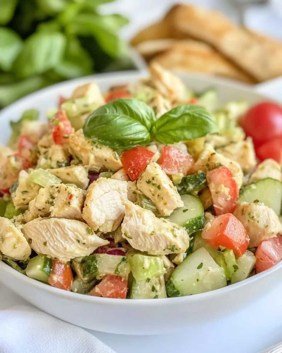 Easy Pesto Chicken Salad recipe photo