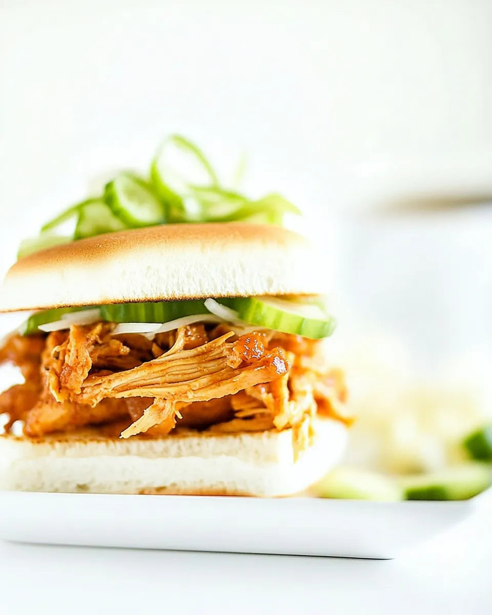 Homemade Pulled Chicken Sandwich photo