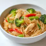 Homemade Rice Noodle Chicken Stir-Fry photo