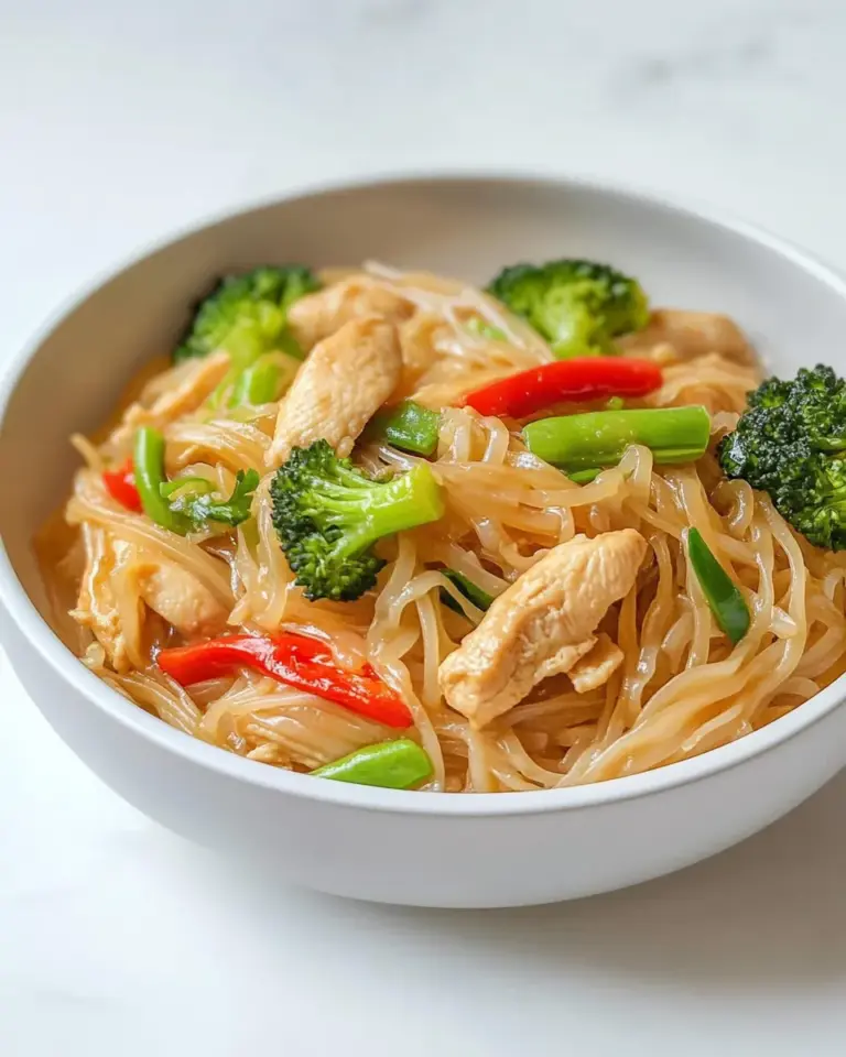 Homemade Rice Noodle Chicken Stir-Fry photo