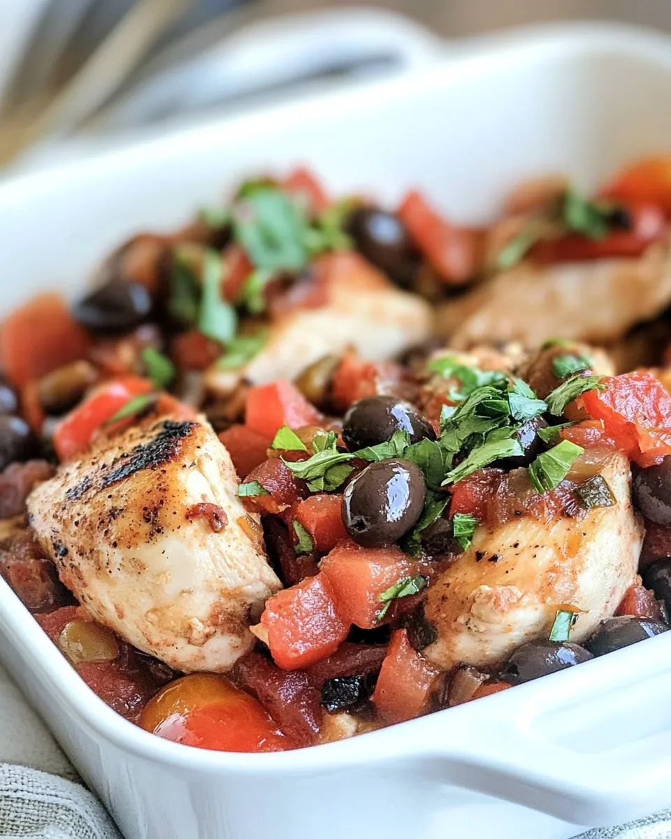 classic Roast Chicken with Tomatoes and Olives Recipe image