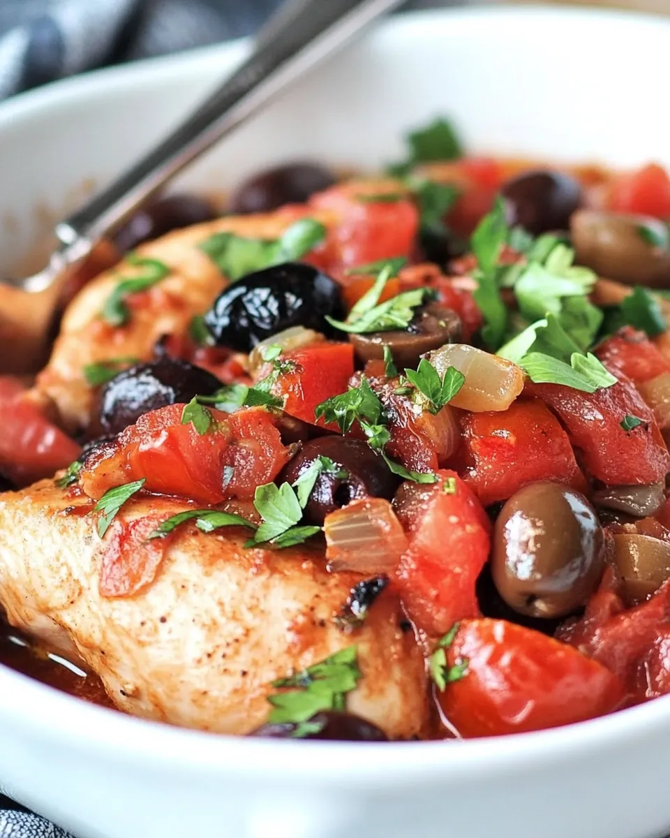 easy Roast Chicken with Tomatoes and Olives Recipe picture