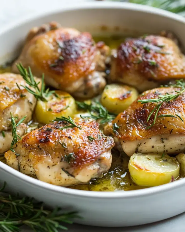 Homemade Roasted Chicken Thighs with Garlic photo