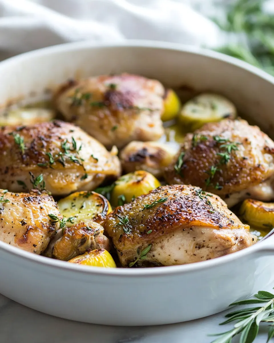 Classic Roasted Chicken Thighs with Garlic image
