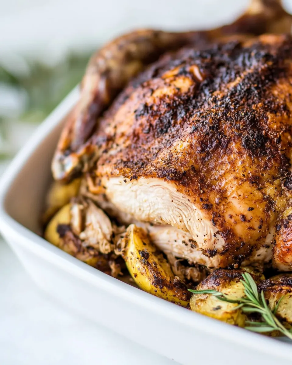 Delicious Rotisserie Chicken shot