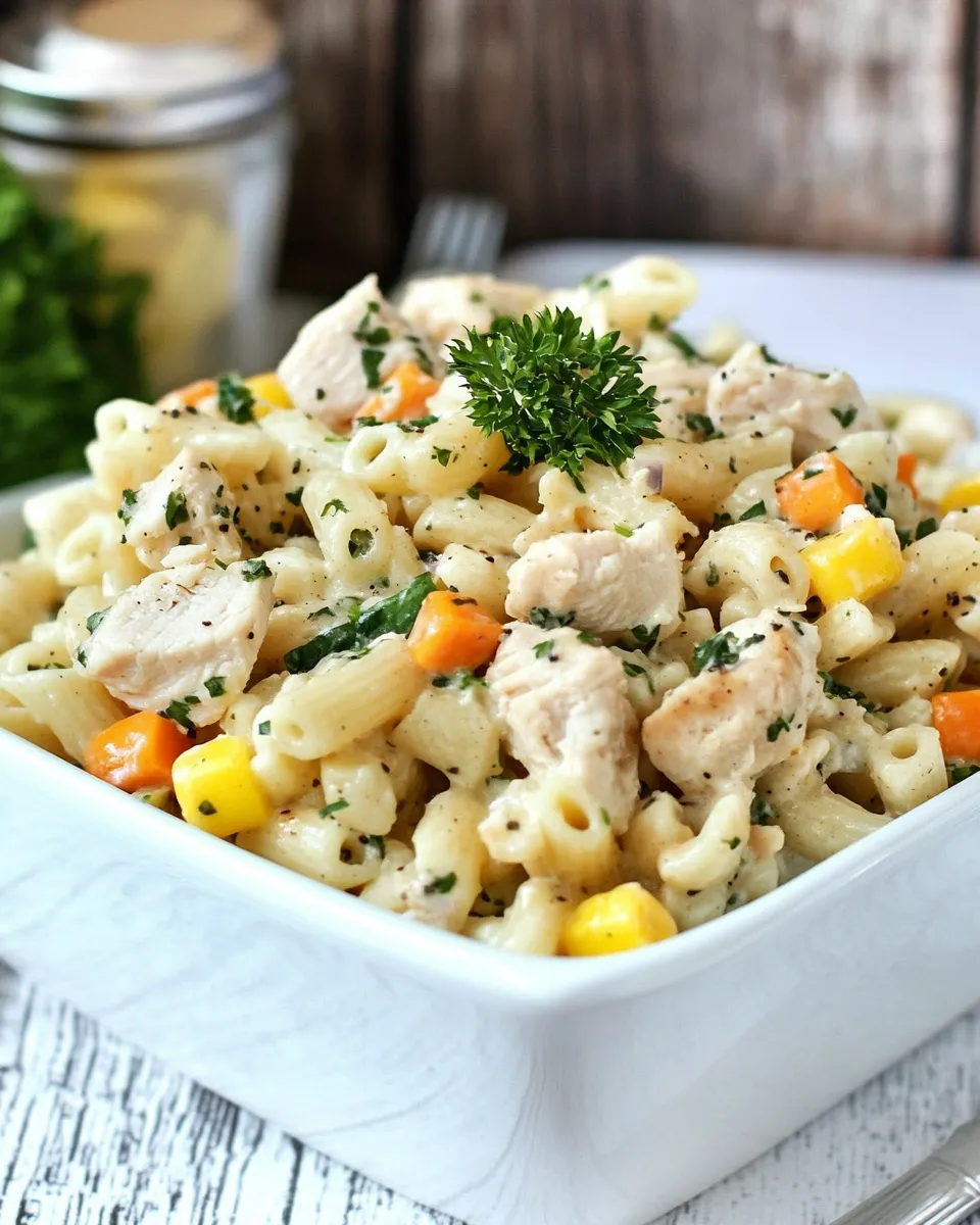 Homemade Rotisserie Chicken Ranch Pasta Salad photo