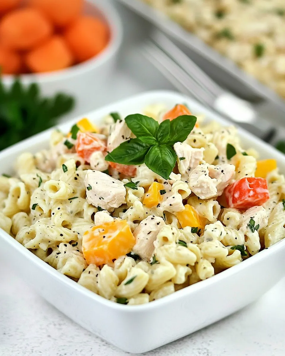 Delicious Rotisserie Chicken Ranch Pasta Salad dish photo