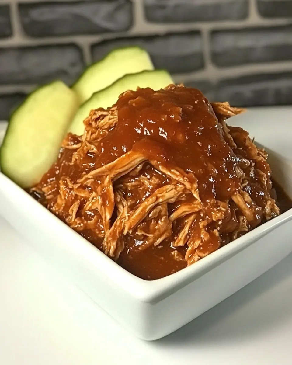 Classic Shredded BBQ Chicken Crockpot Recipe image