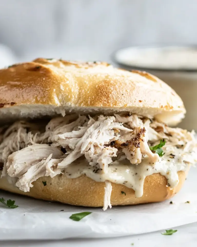Homemade Shredded Chicken Sandwich photo