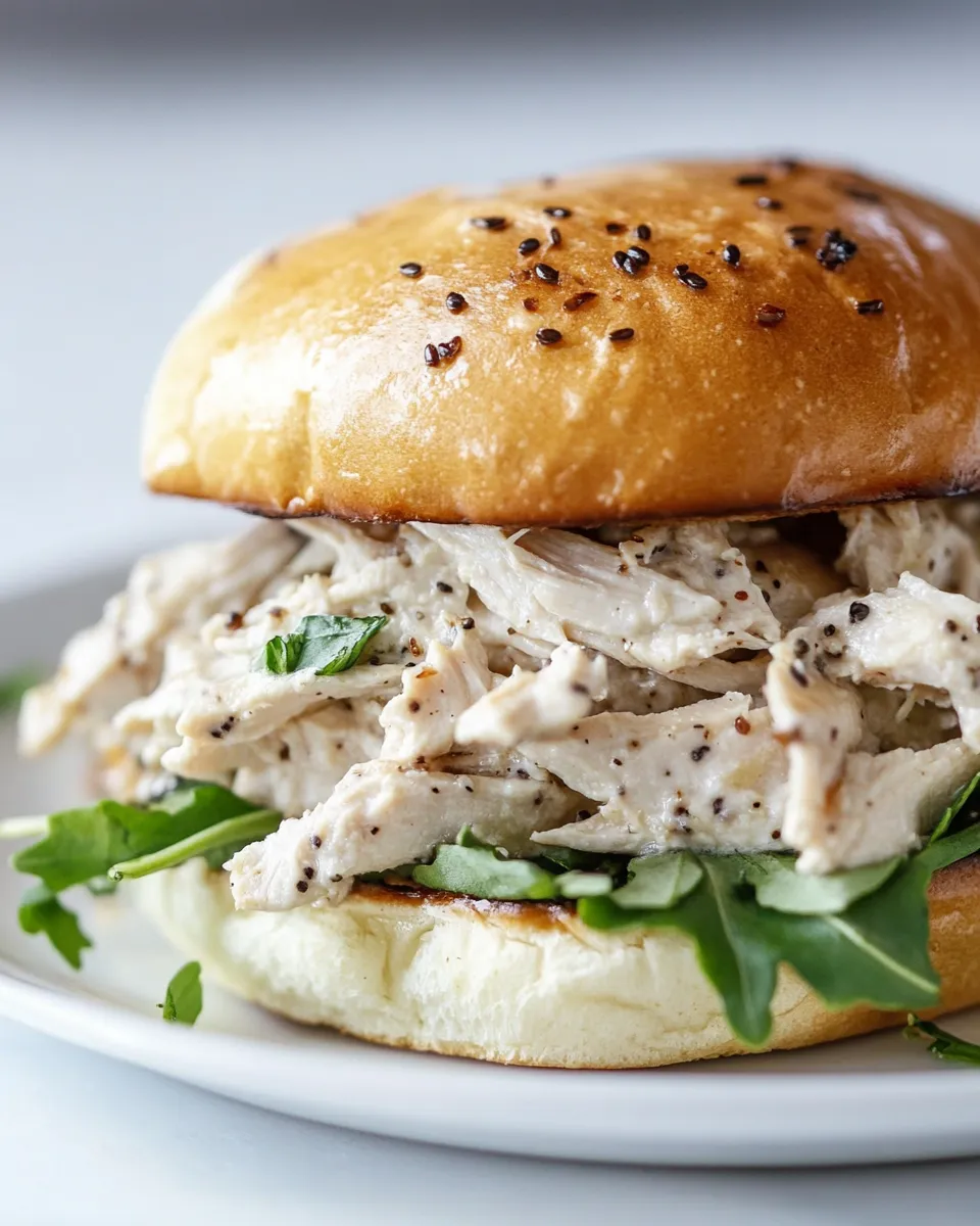 Easy Shredded Chicken Sandwich recipe photo