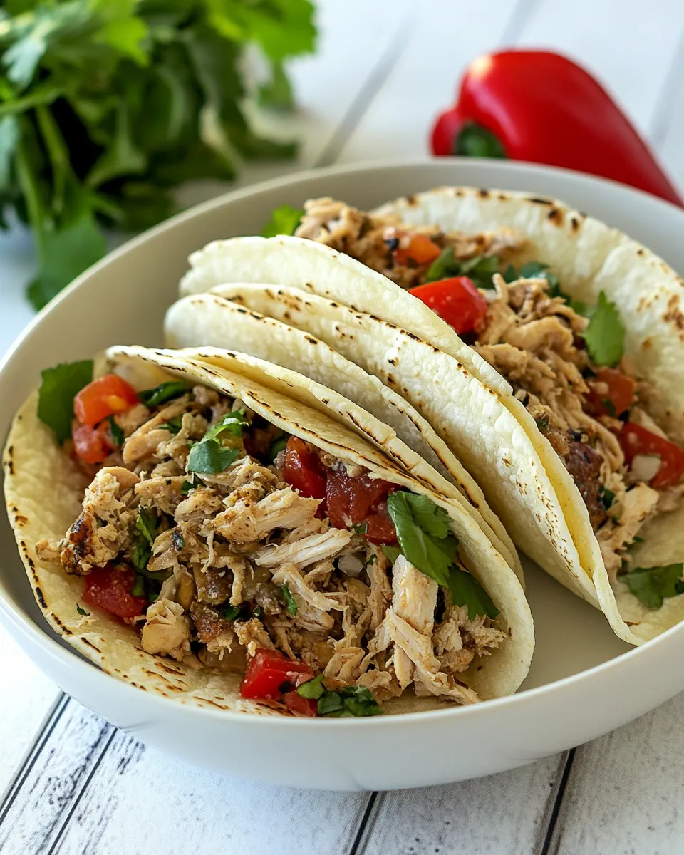 Easy Shredded Chicken Tacos recipe photo
