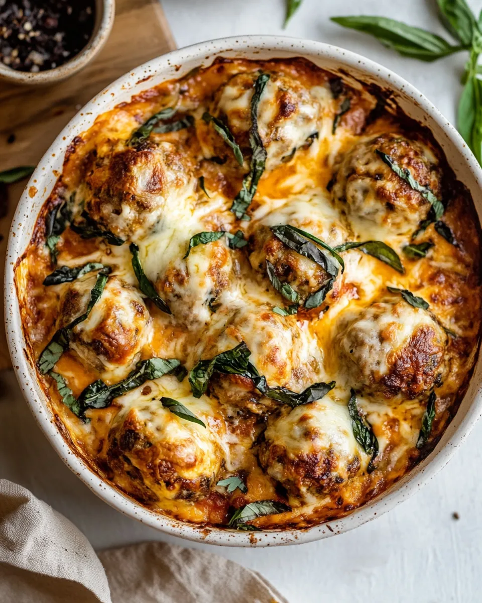 classic Simple Baked Cheesy Italian Chicken Meatballs. image