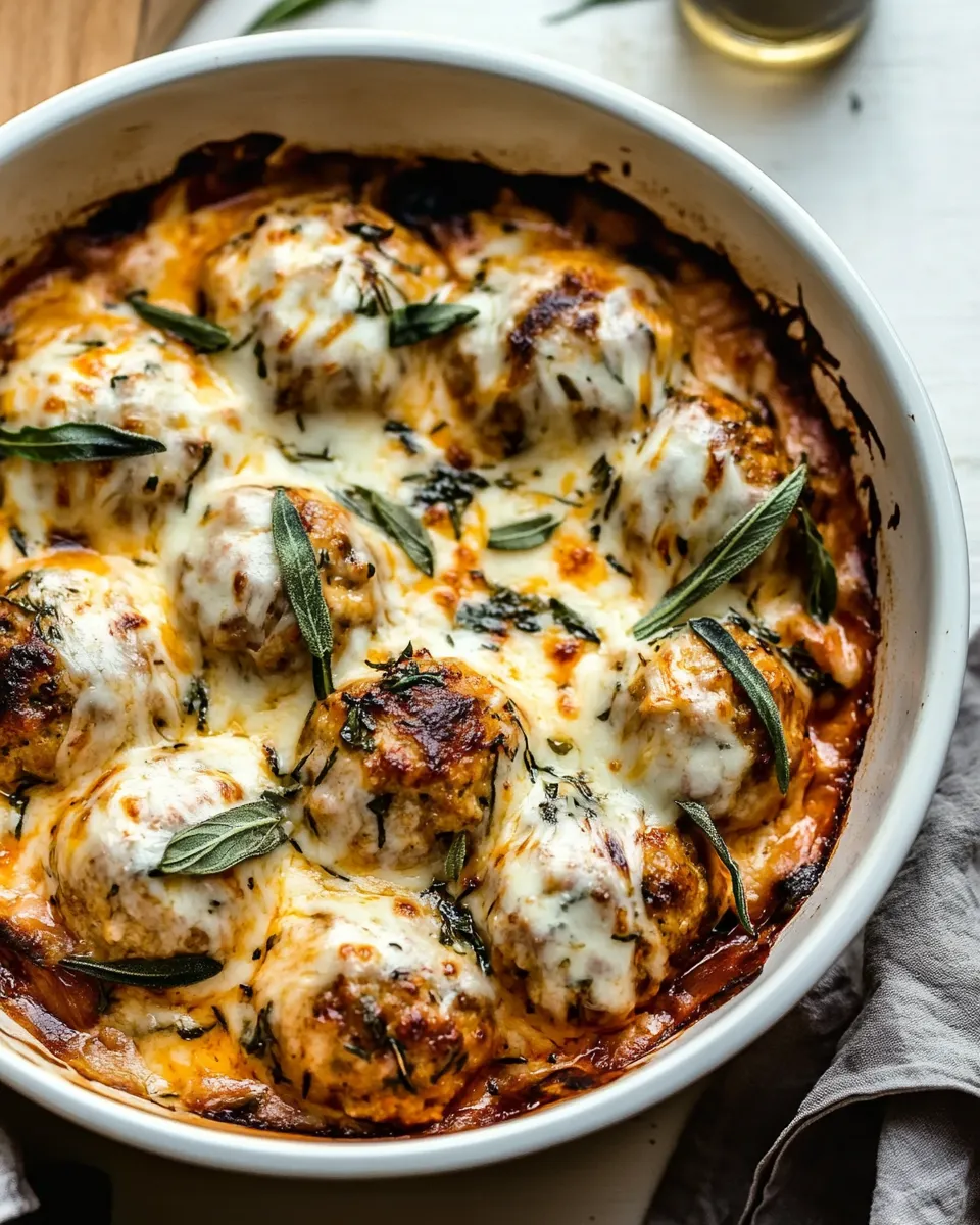 delicious Simple Baked Cheesy Italian Chicken Meatballs. shot