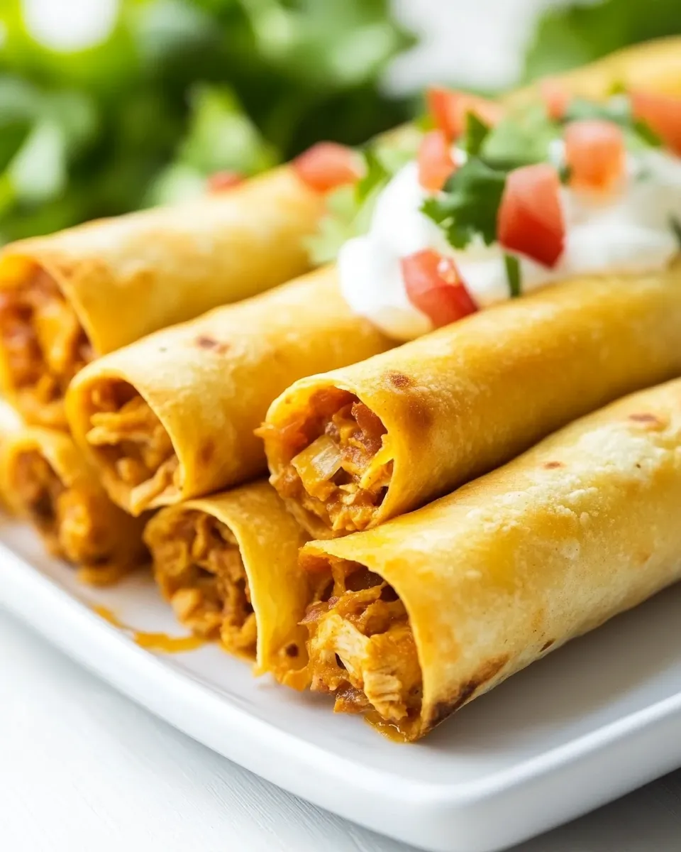Easy Skinny Chicken Taquitos recipe photo