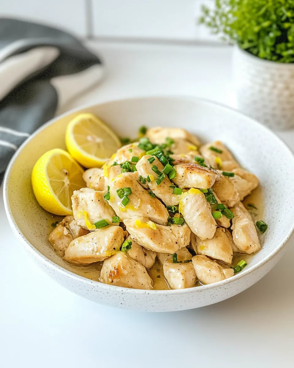 Easy Skinny Lemon Chicken Skillet recipe photo