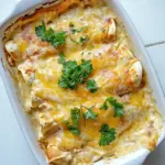 Homemade Skinny White Chicken Enchiladas photo