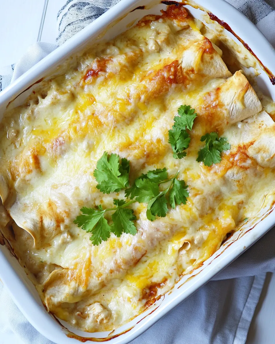 Classic Skinny White Chicken Enchiladas image
