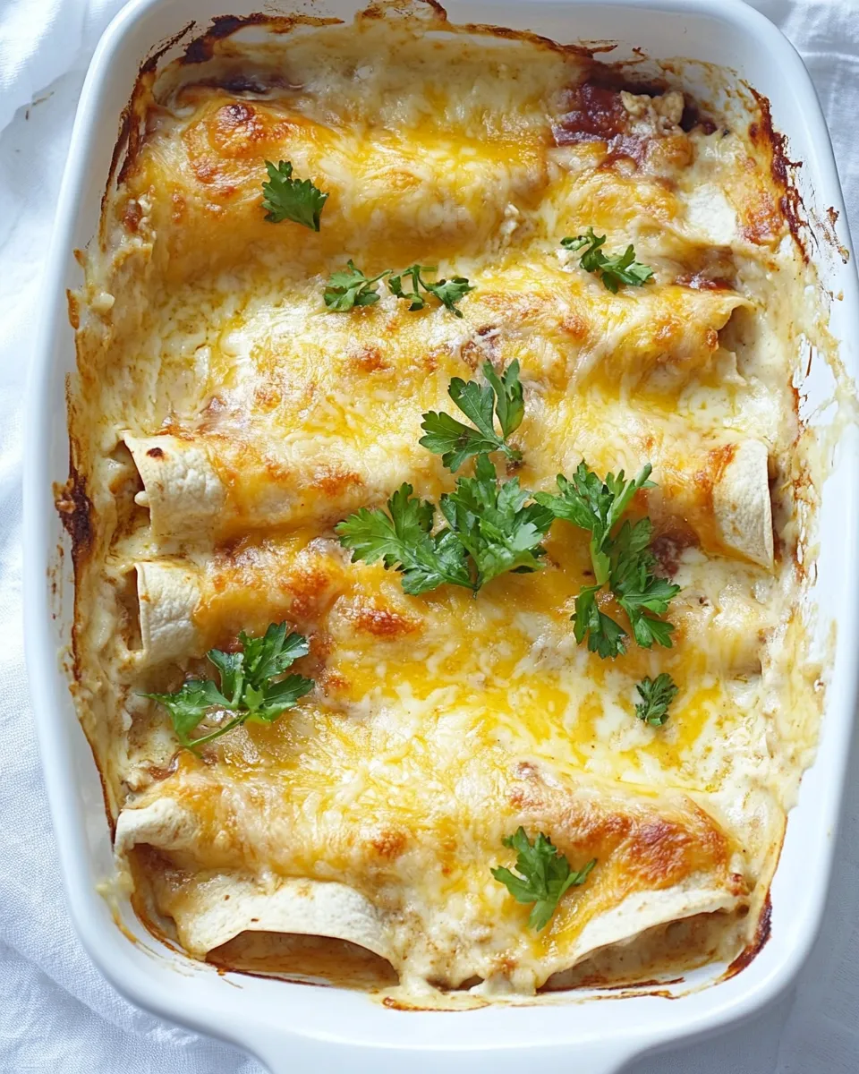 Delicious Skinny White Chicken Enchiladas dish photo