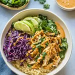 Homemade Slow-Cooker Thai Peanut Butter Chicken Quinoa Bowls photo