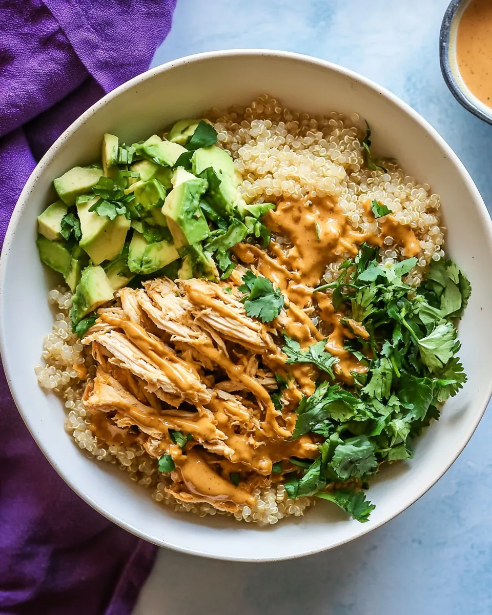 Classic Slow-Cooker Thai Peanut Butter Chicken Quinoa Bowls image