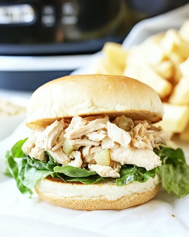 Homemade Slow Cooker Chicken Caesar Sandwiches photo
