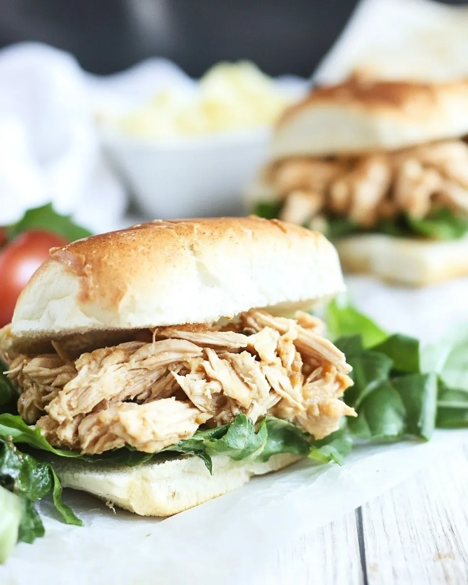 Classic Slow Cooker Chicken Caesar Sandwiches image
