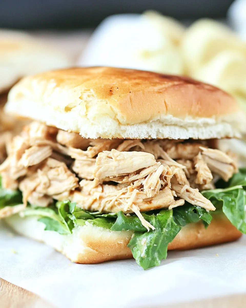 Delicious Slow Cooker Chicken Caesar Sandwiches dish photo