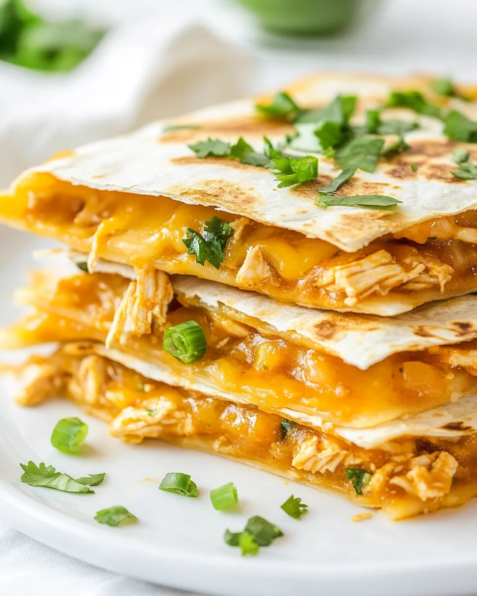 Easy Slow Cooker Chicken Quesadillas recipe photo