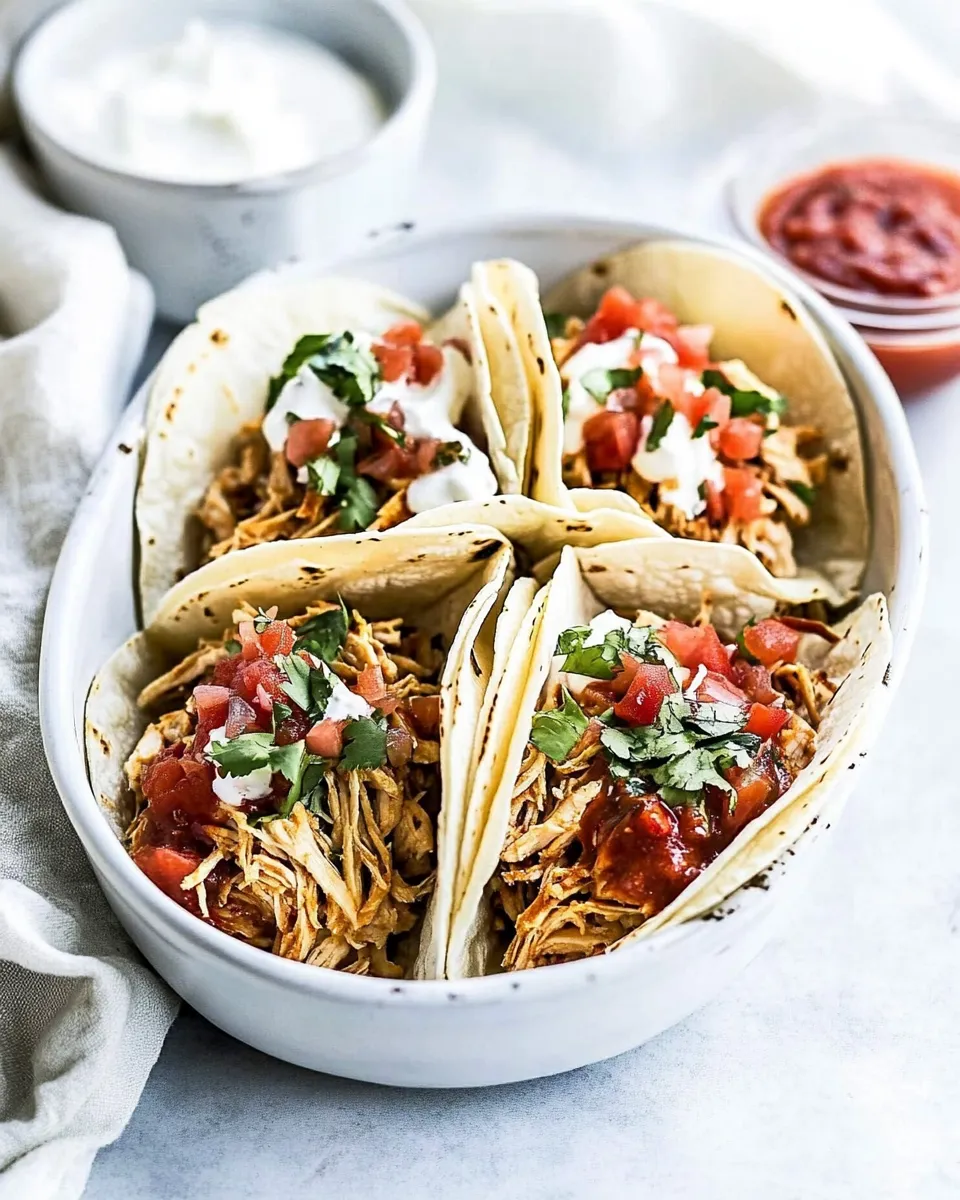 Homemade Slow Cooker Chicken Tacos photo