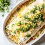 Homemade Smothered Green Chile Chicken Burritos photo
