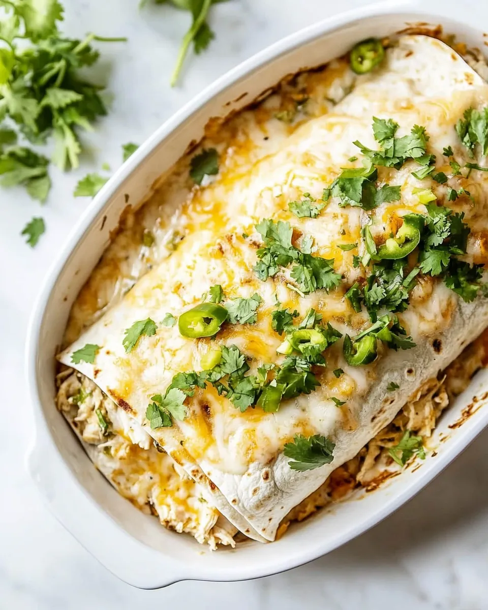 Homemade Smothered Green Chile Chicken Burritos photo