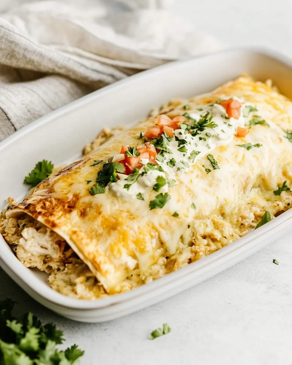 Classic Smothered Green Chile Chicken Burritos image