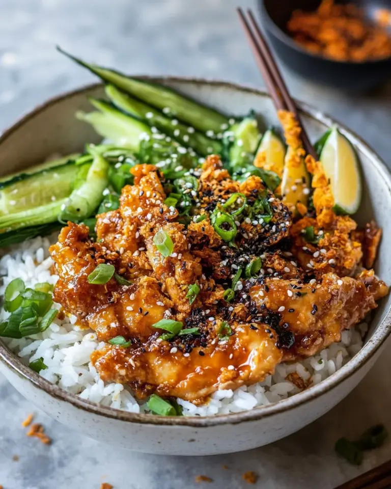 Homemade Spicy Chicken Yum Yum Rice Bowls. photo