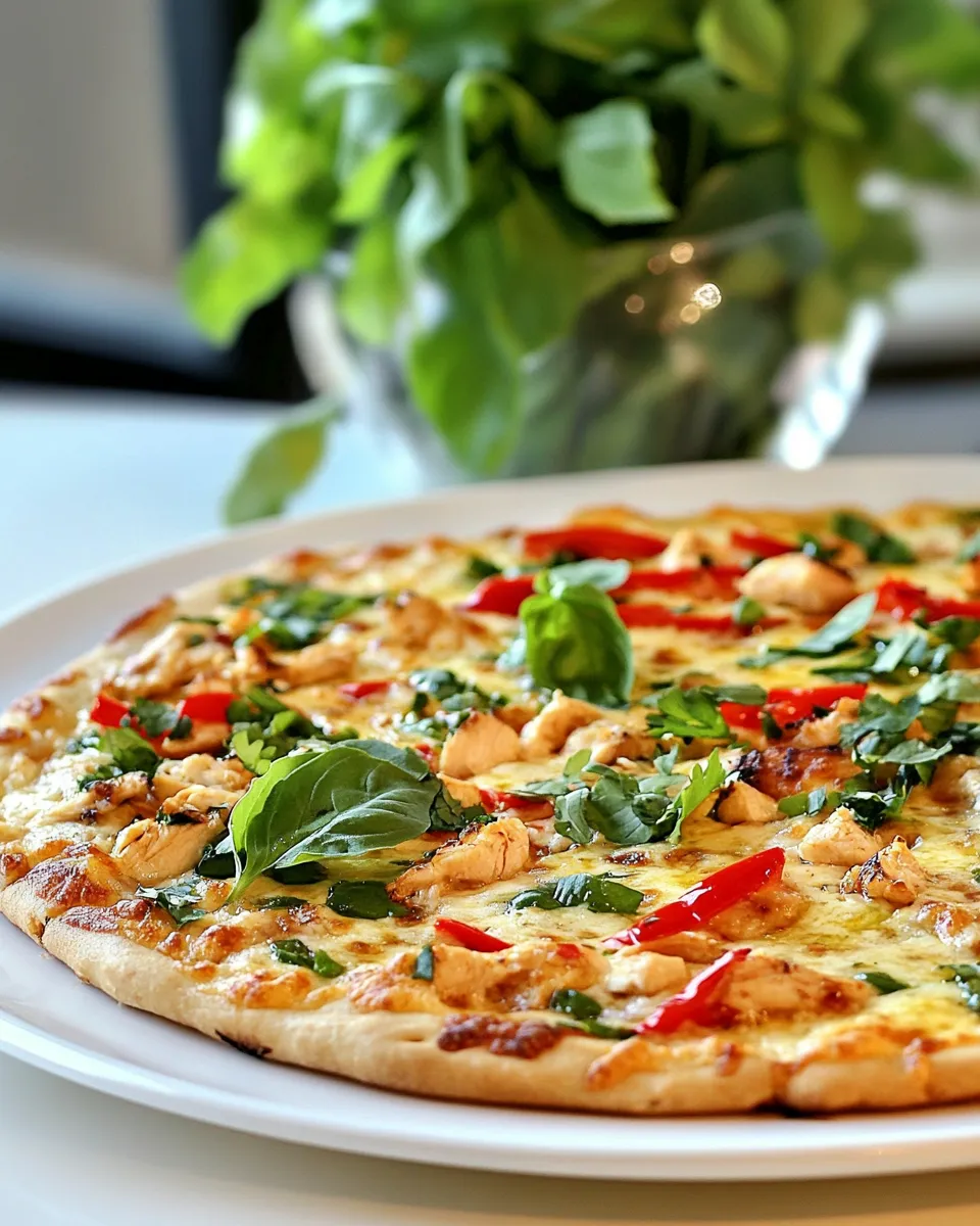 Easy Spicy Chicken and Pepper Jack Pizza recipe photo