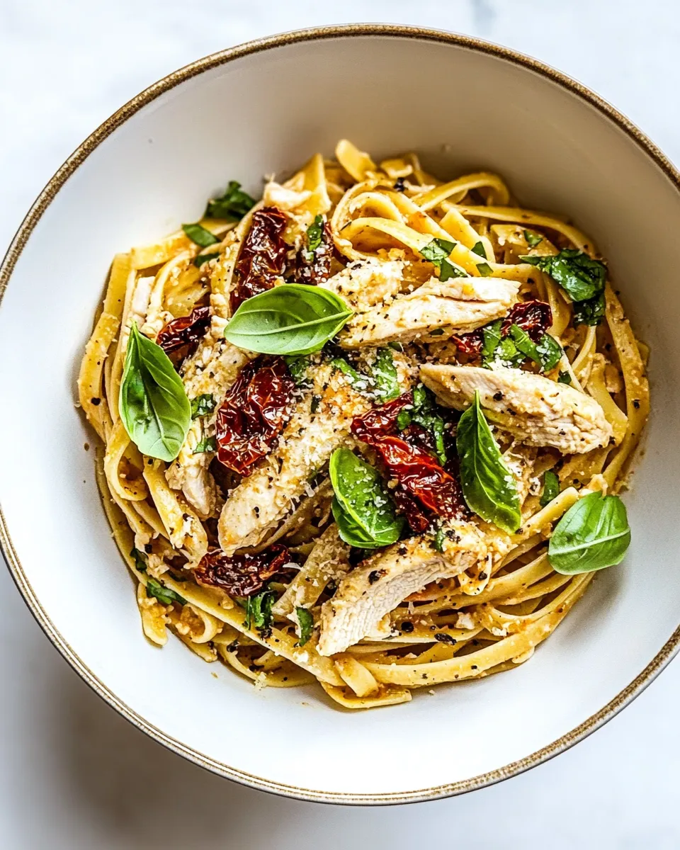 Delicious Sun-dried Tomato Chicken Pasta dish photo