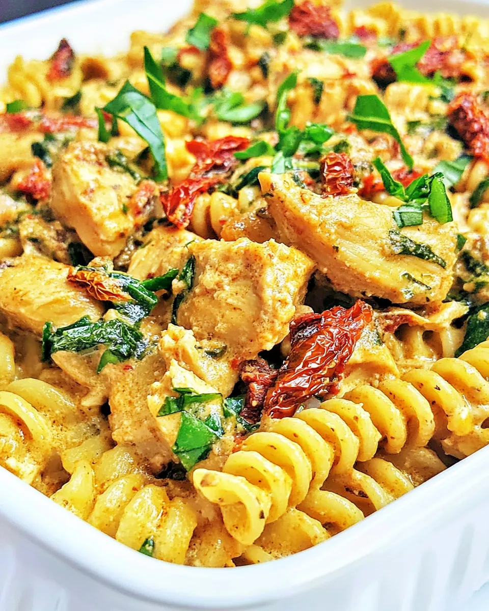 Delicious Sundried Tomato Chicken Pasta shot