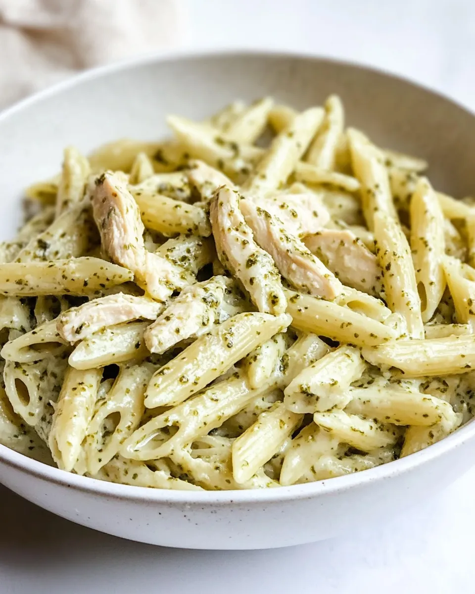 delicious Super Easy Chicken Pesto Pasta dish photo