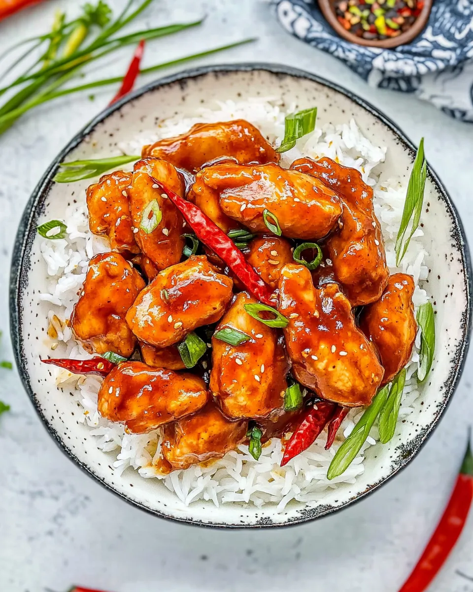 Delicious Sweet Chili Chicken plate image