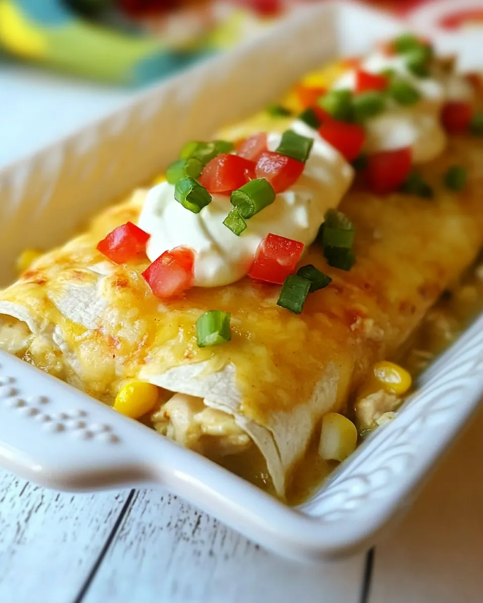 Classic Sweet Corn and Chicken Enchiladas image