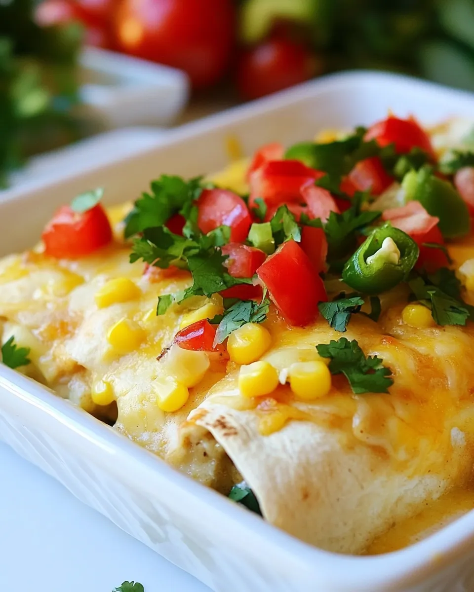 Easy Sweet Corn and Chicken Enchiladas recipe photo