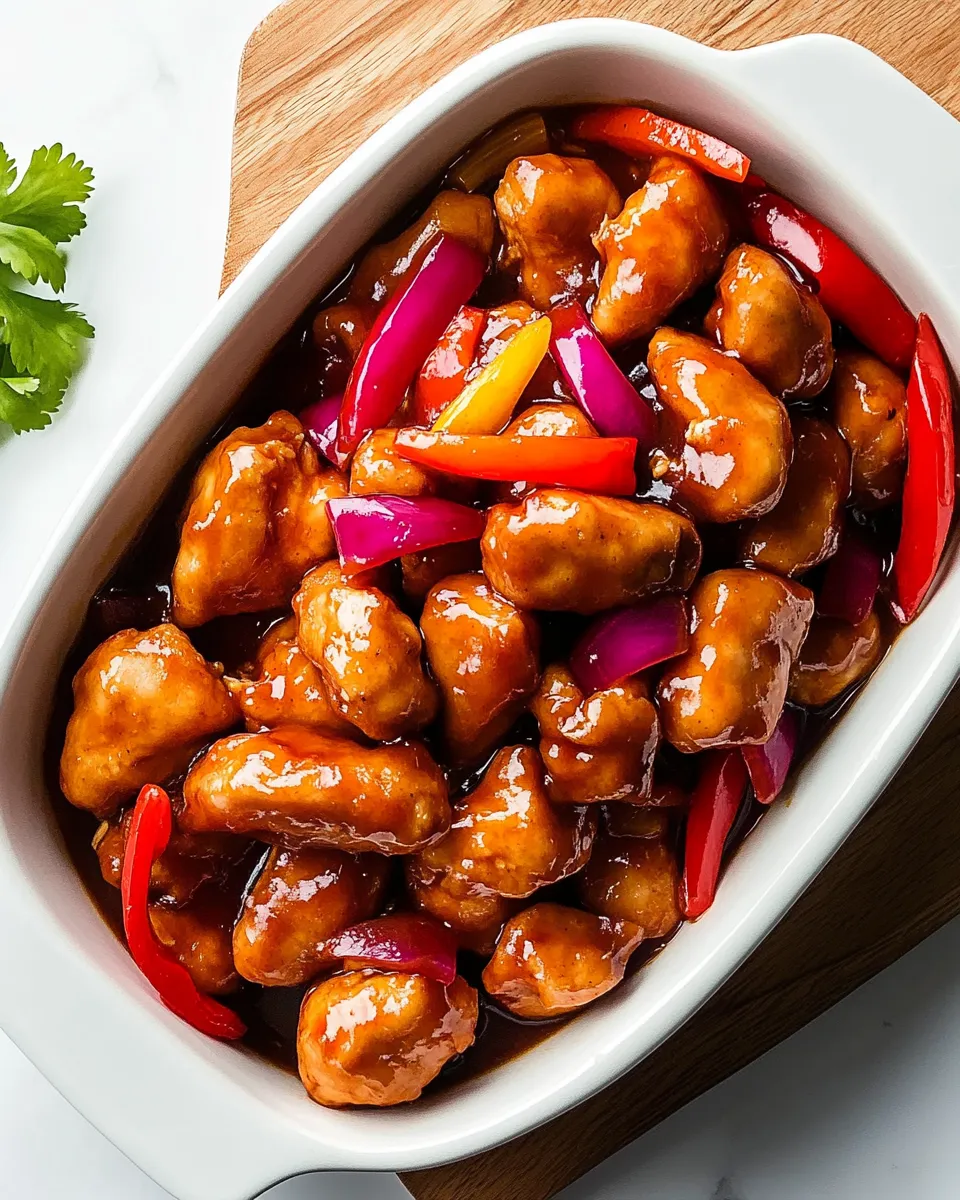 Easy Sweet and Sour Chicken plate image