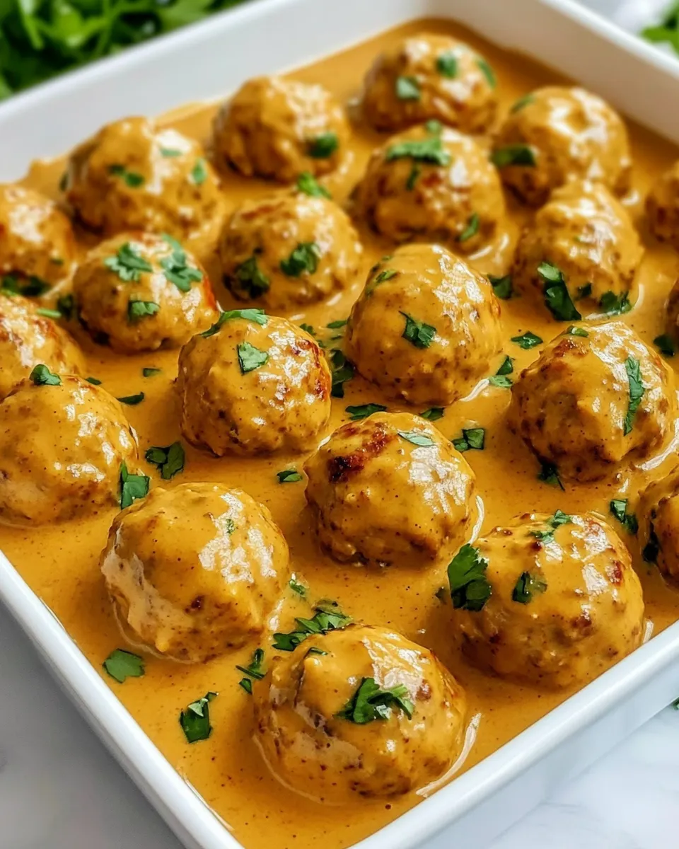 Classic Thai Chicken Meatballs with Peanut Sauce image