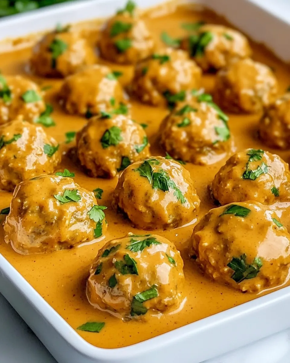 Easy Thai Chicken Meatballs with Peanut Sauce recipe image