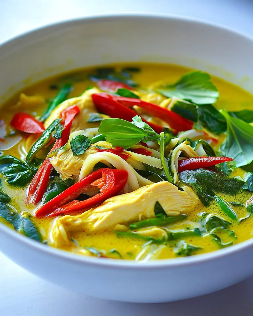 Easy Thai Coconut Curry Chicken Soup recipe photo