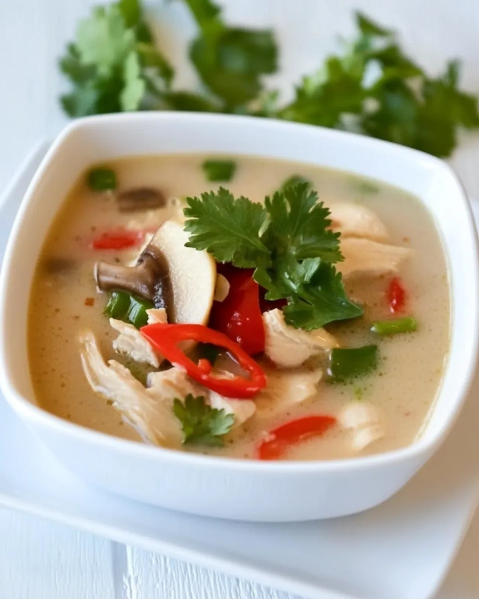 Homemade Thai Hot and Sour Chicken Soup photo