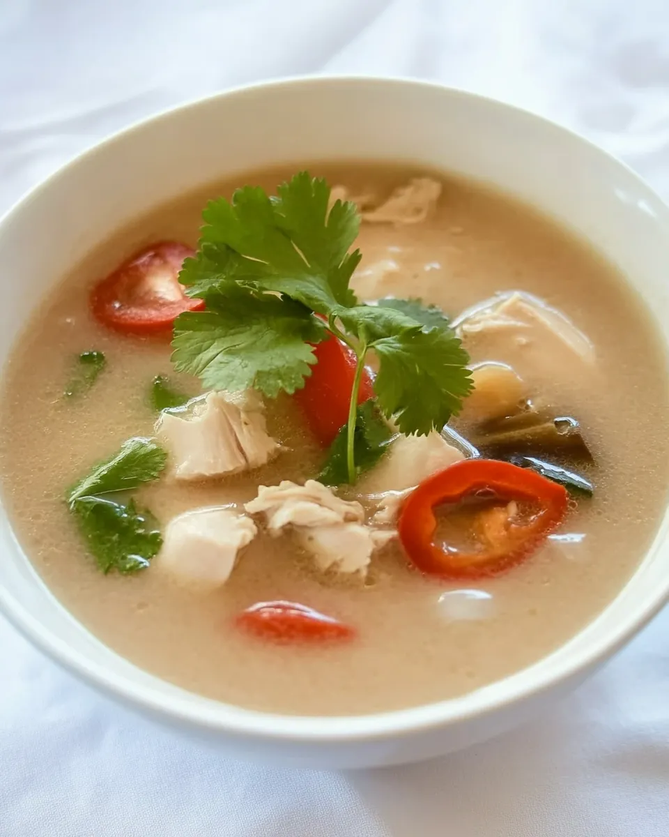 Classic Thai Hot and Sour Chicken Soup image