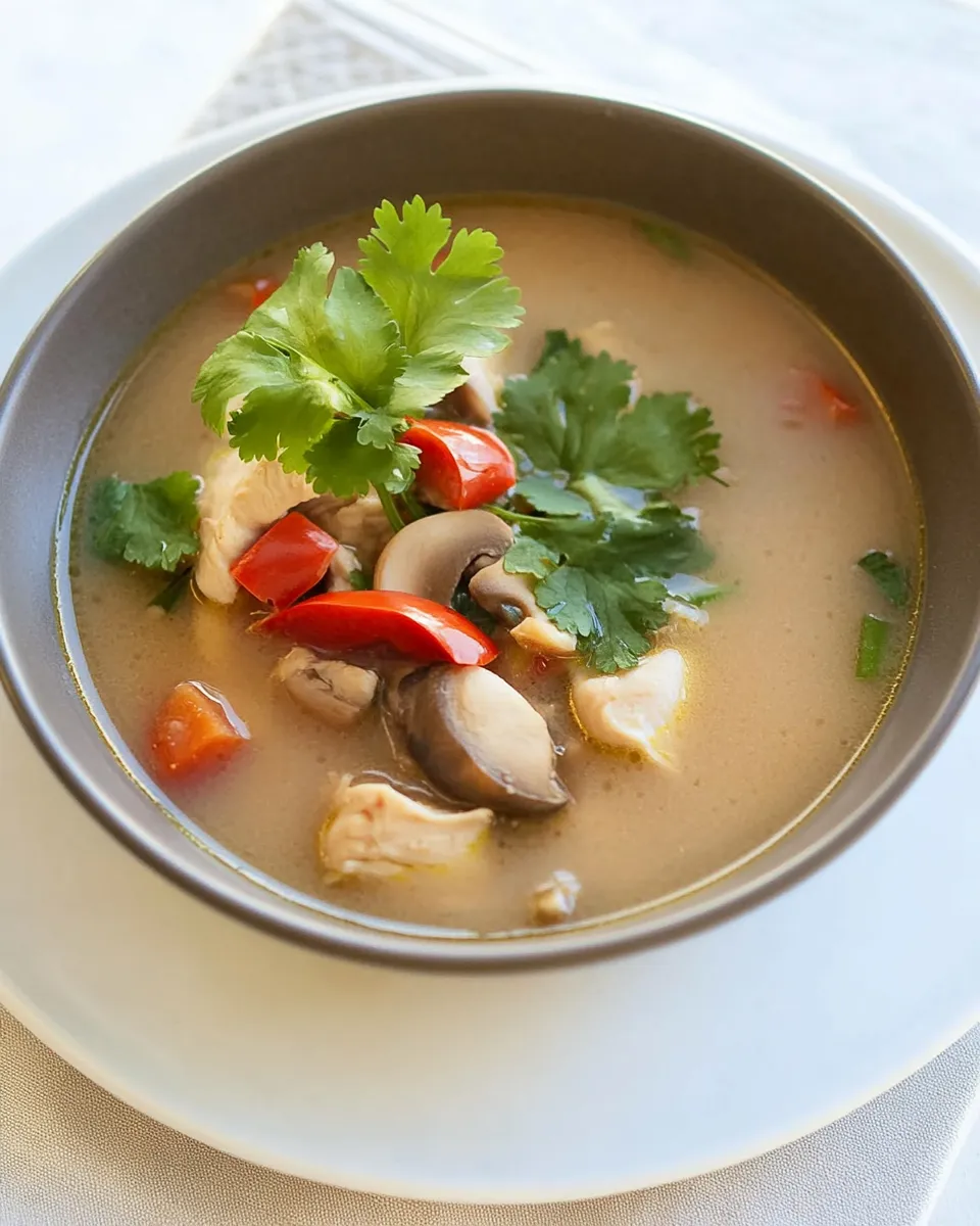 Easy Thai Hot and Sour Chicken Soup recipe photo
