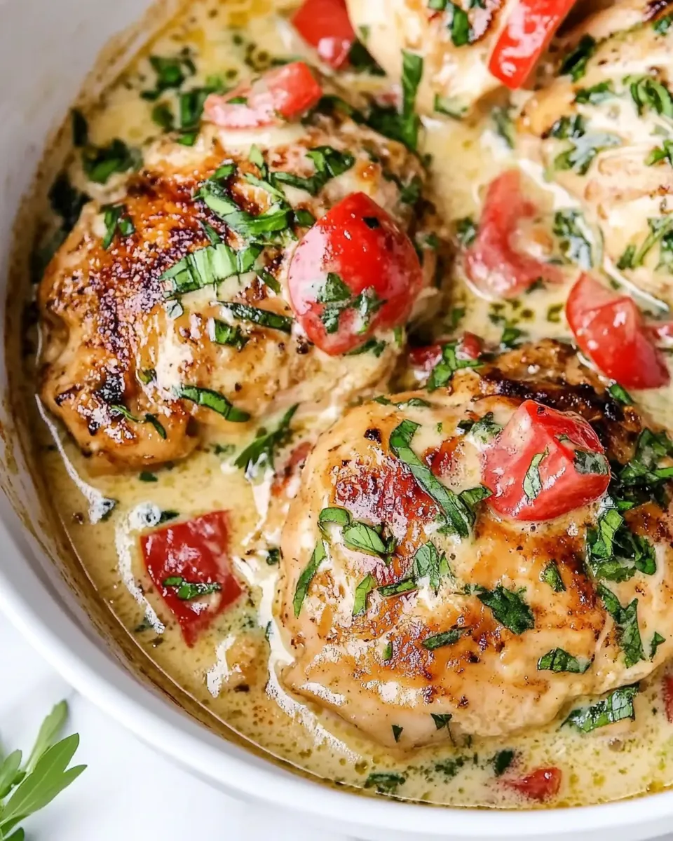 Delicious Tuscan Chicken shot